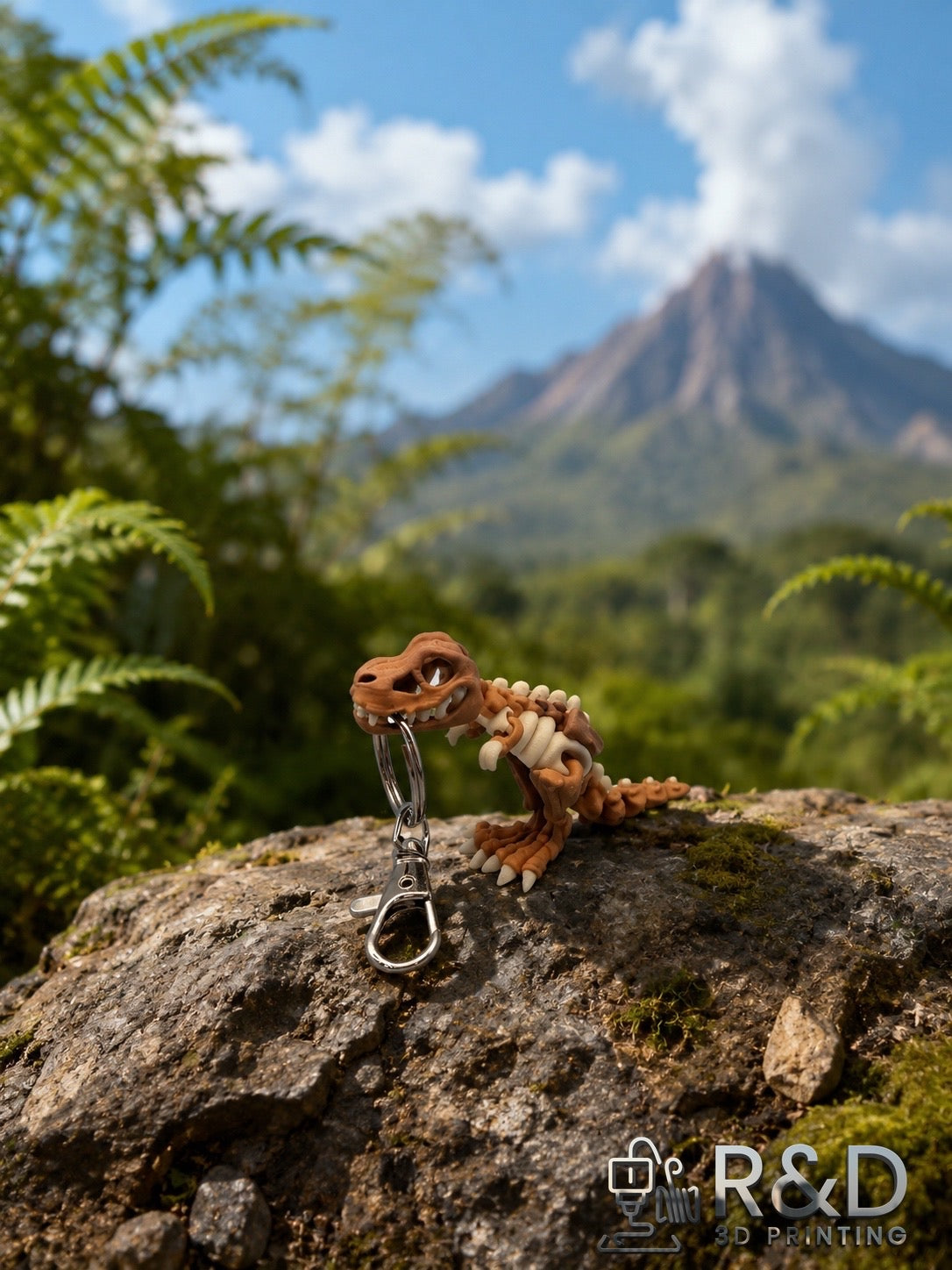 Mini Skeleton T-Rex Bag Charm
