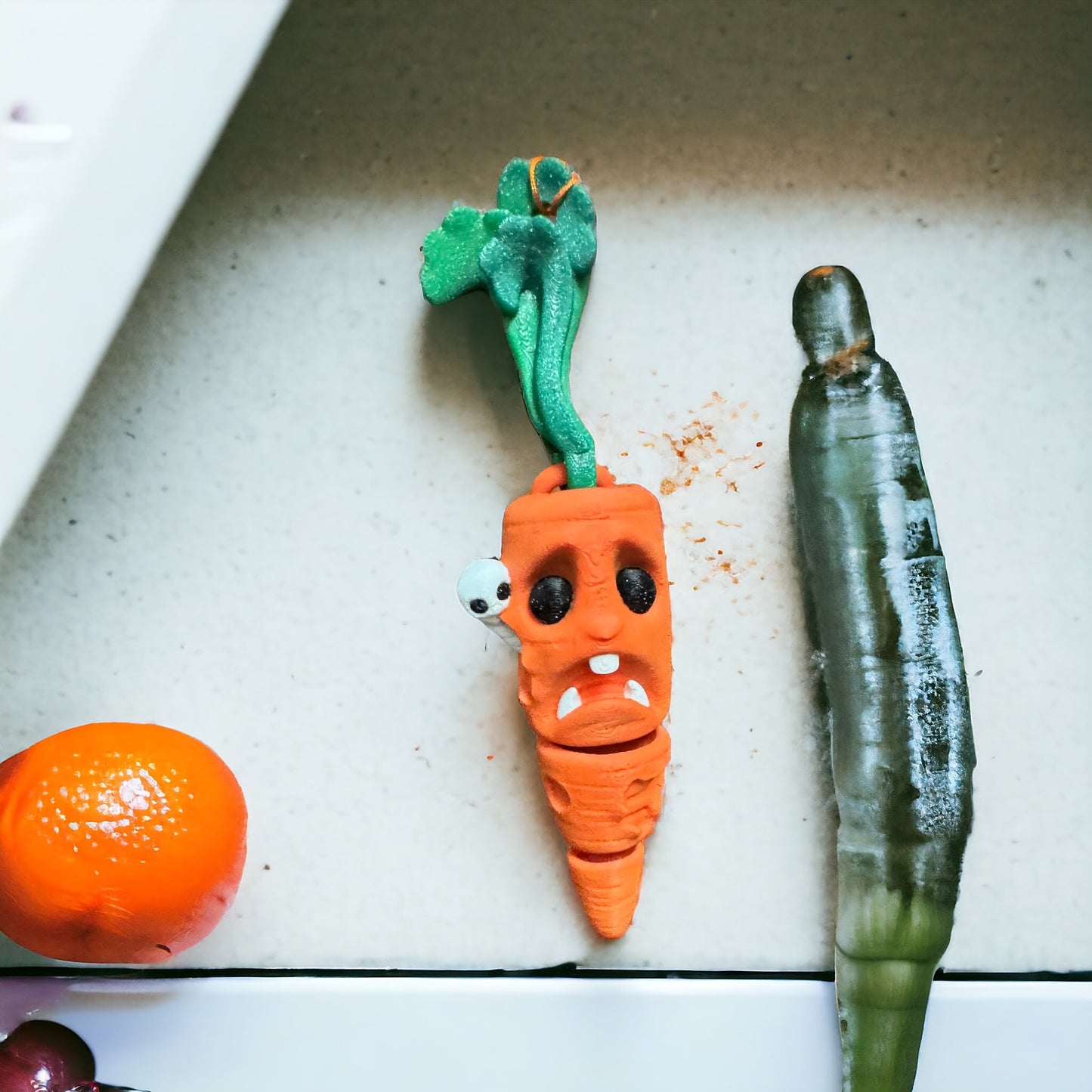 Zombie Carrot Bag Charm