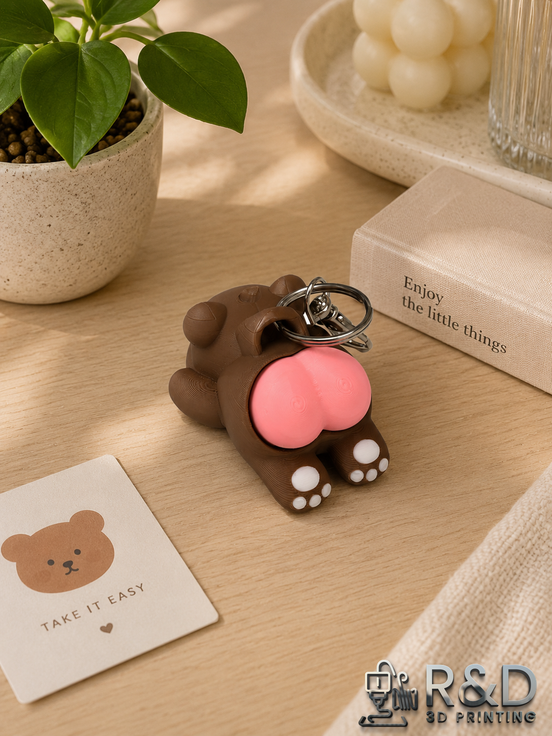 Bear Butt Bag Charm Clicker