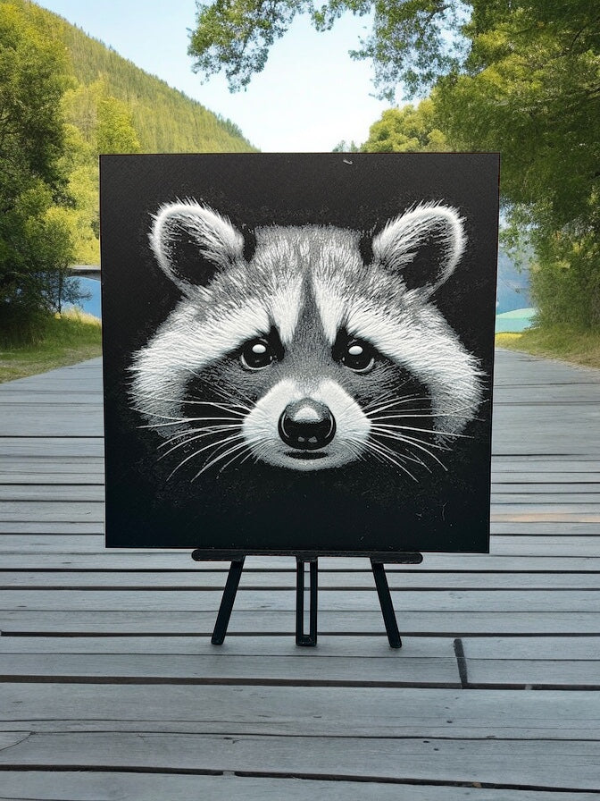 Racoon Face- HueForge w/ frame