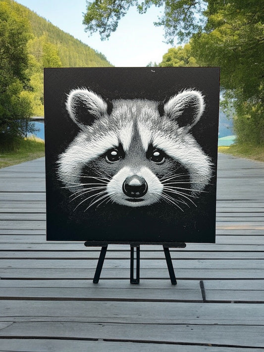 Racoon Face- HueForge w/ frame