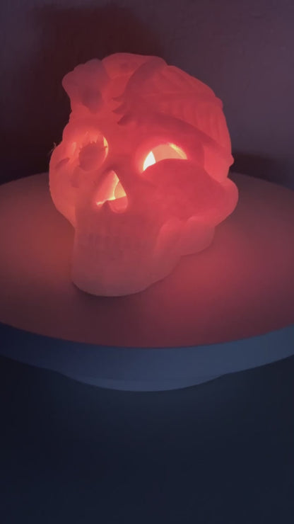 Lighted Dragon Skull