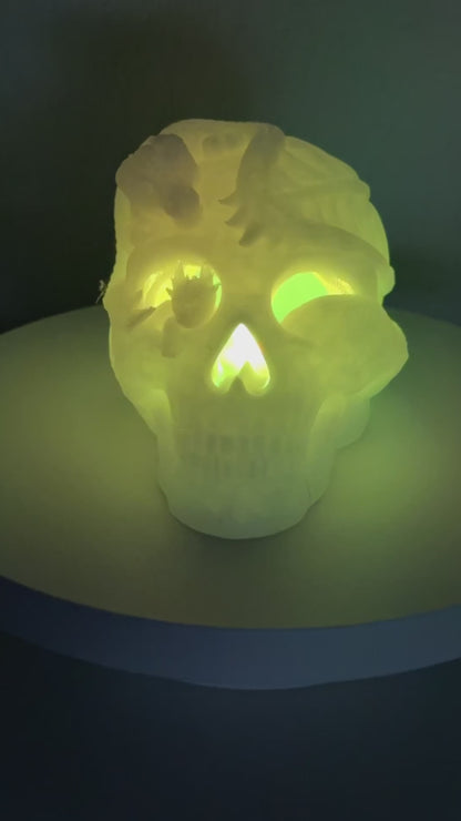Lighted Dragon Skull