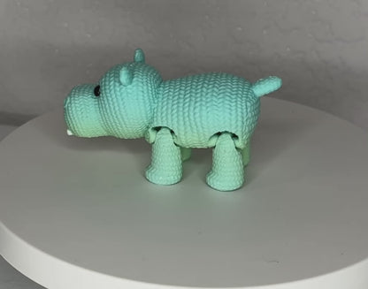 Crocheted Hippo