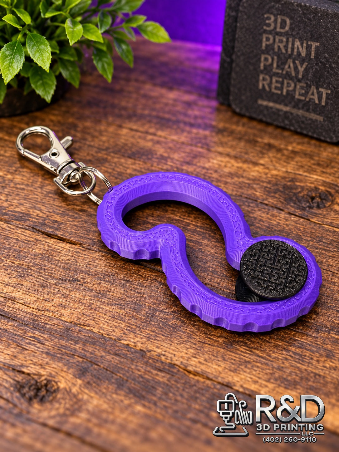 Glide Wave Fidget Bag Charm