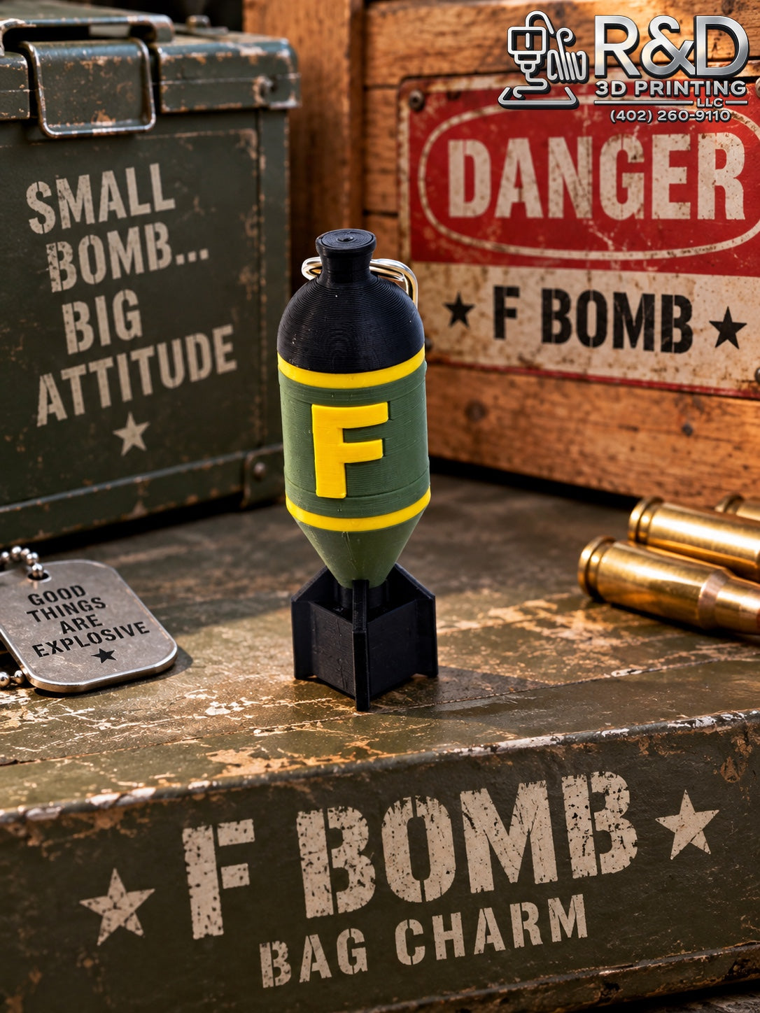 "F" Bomb Bag Charm