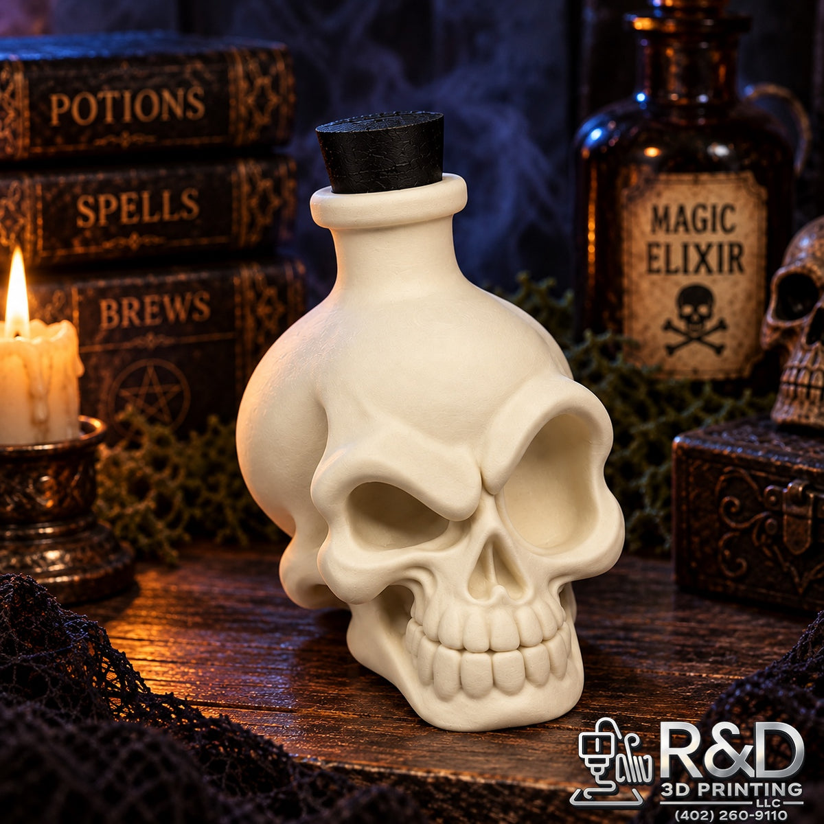 Halloween Skull Potion Bottles