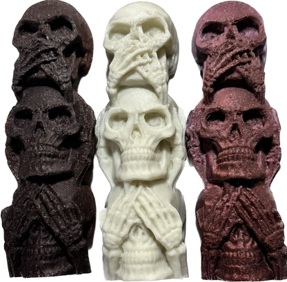 Speak No Evil, Hear No Evil, See No Evil - Skull Magnet
