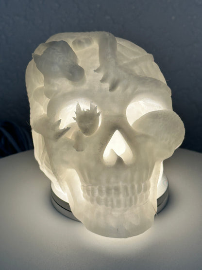 Lighted Dragon Skull